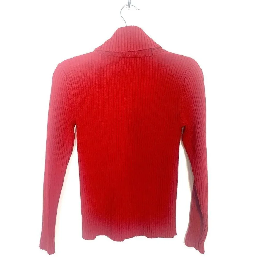 Vintage Ralph Lauren Black Label Red Holiday Cotton Sweater